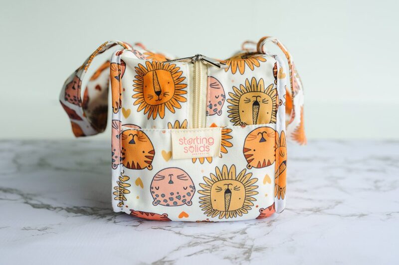 Starting Solids Australia's Insulated Lunch Bag in Jungle Cats print (detail)