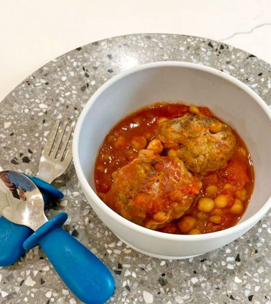 Moroccan Lamb Meatball With Chickpeas Starting Solids Australia