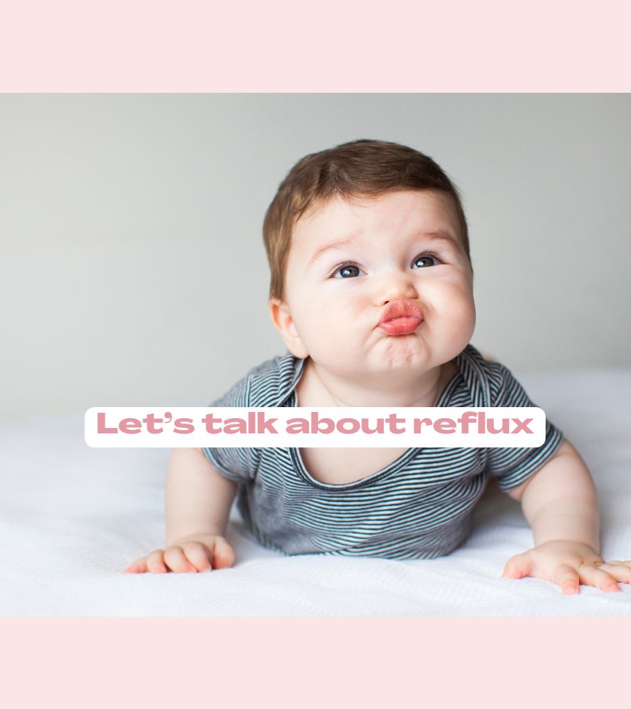 image of a baby with reflux by Starting Solids Australia