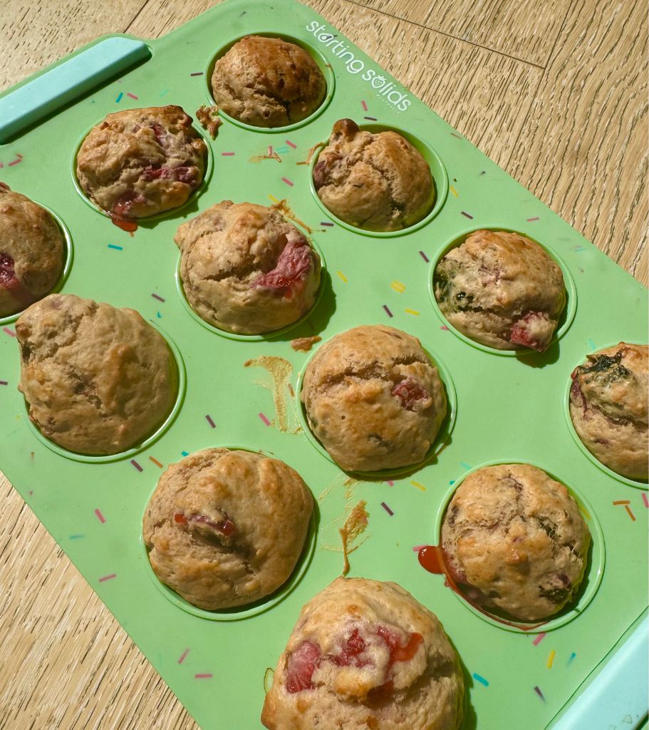 Strawberry and Yoghurt Mini Muffins by Starting Solids Australia