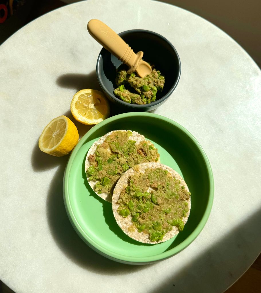 Tuna, peas and smashed Avo baby recipe by Starting Solids Australia