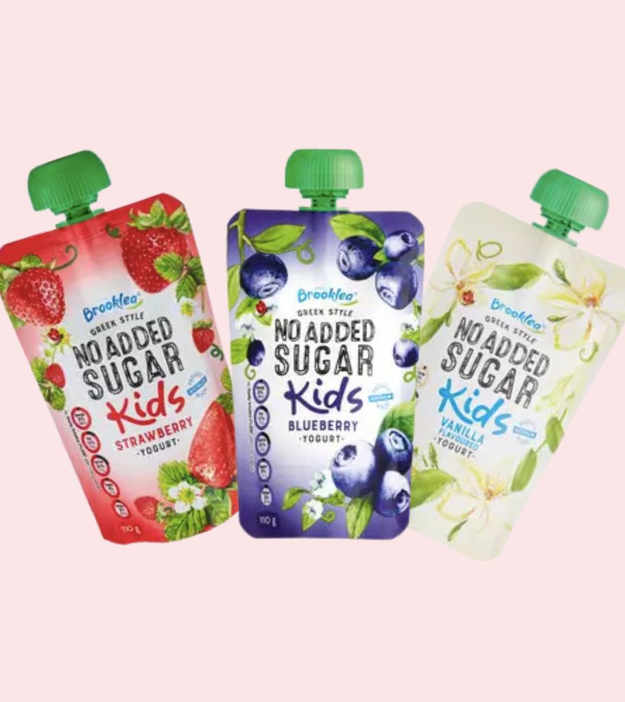 Image of Aldi yoghurt pouches for review by Starting Solids Australia