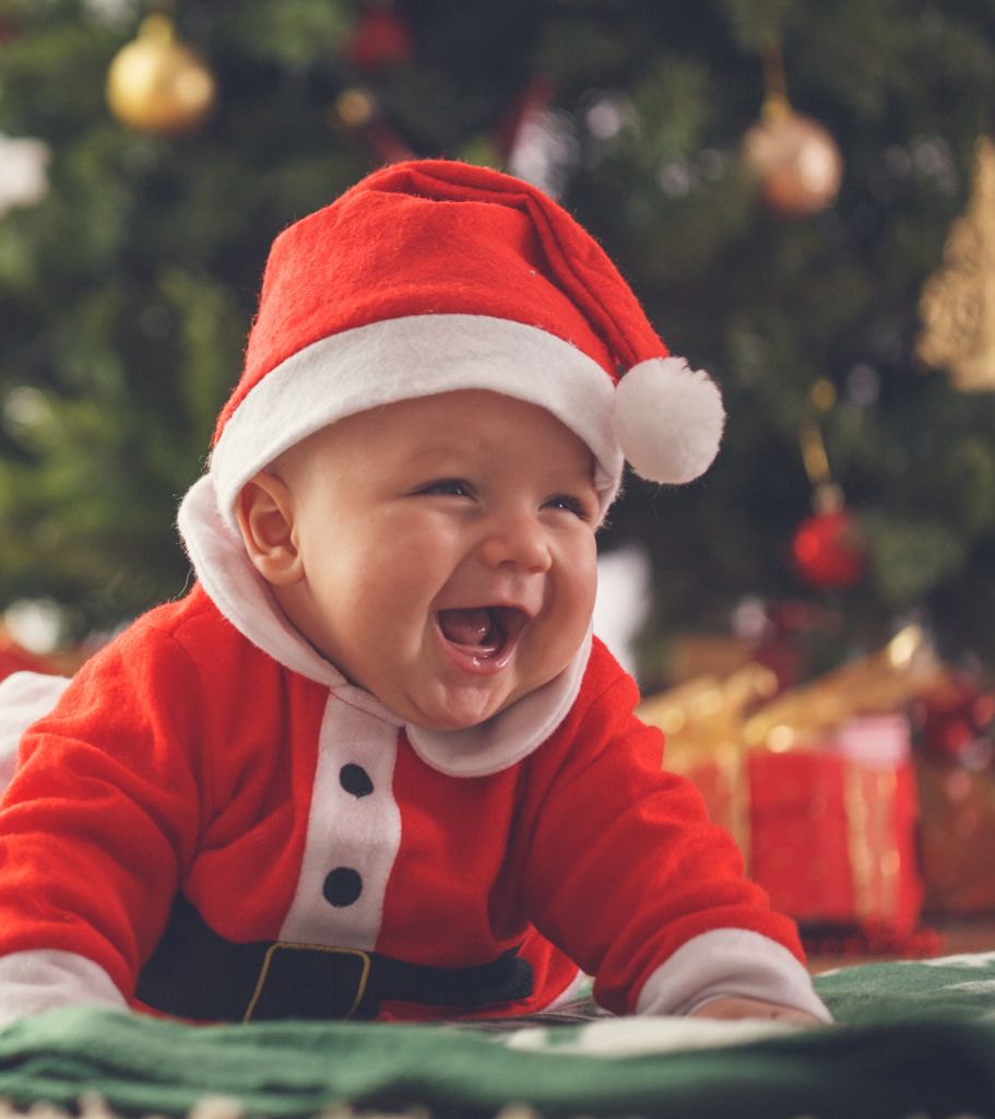 Baby at Christmas by Starting Solids Australia