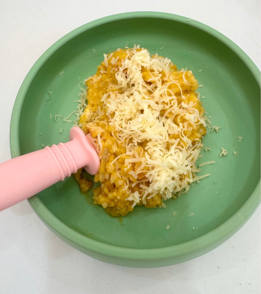 Baby friendly creamy roast pumpkin risotto recipe by Starting Solids Australia