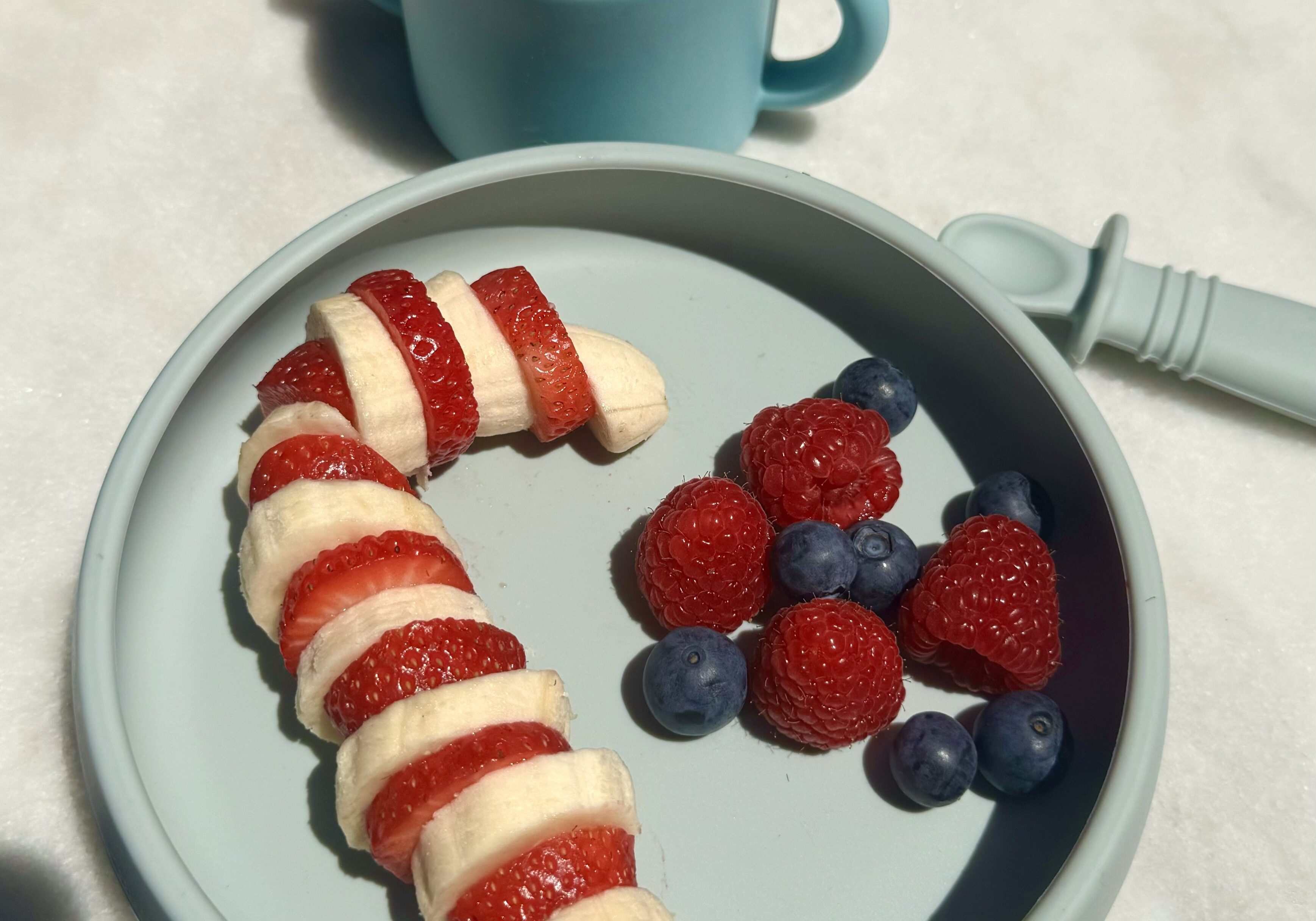 Baby Friendly Banana and Strawberry Candy Canes by Starting Solids Australia