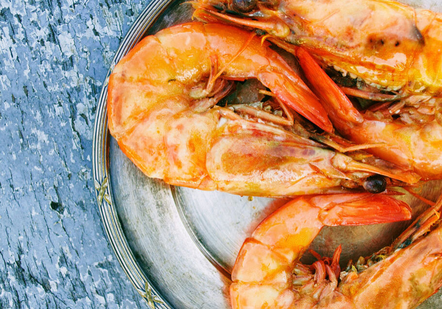 Fresh prawns in a bowl for Starting Solids Australia resource article