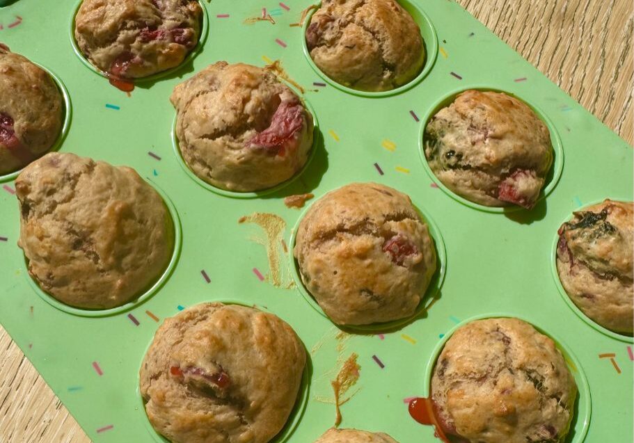 Strawberry and Yoghurt Mini Muffins by Starting Solids Australia