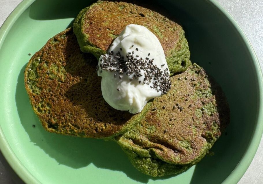 photo of green pikelets for Starting Solids Australia