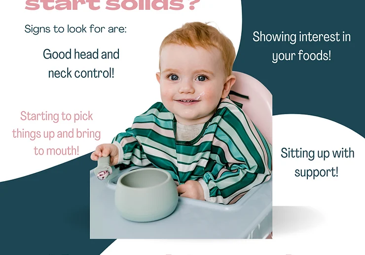 When should you start solids graphic by Starting Solids Australia.